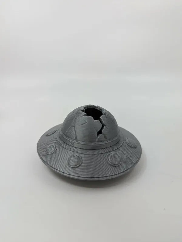 Crashed UFO Hide - Space-Themed Enclosure Décor - Reptile Decor