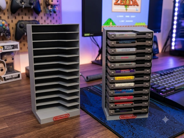 3D printed NES cartridge display stand