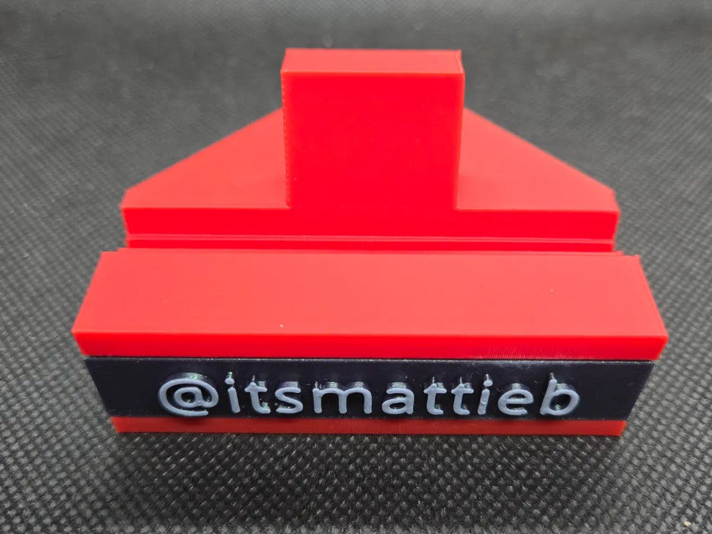 Card stand with custom nameplate