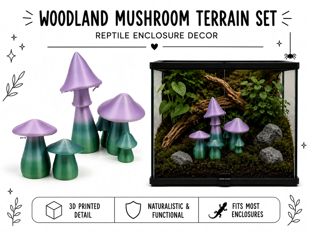 Woodland Mushroom Terrain Set – Forest Floor Decor