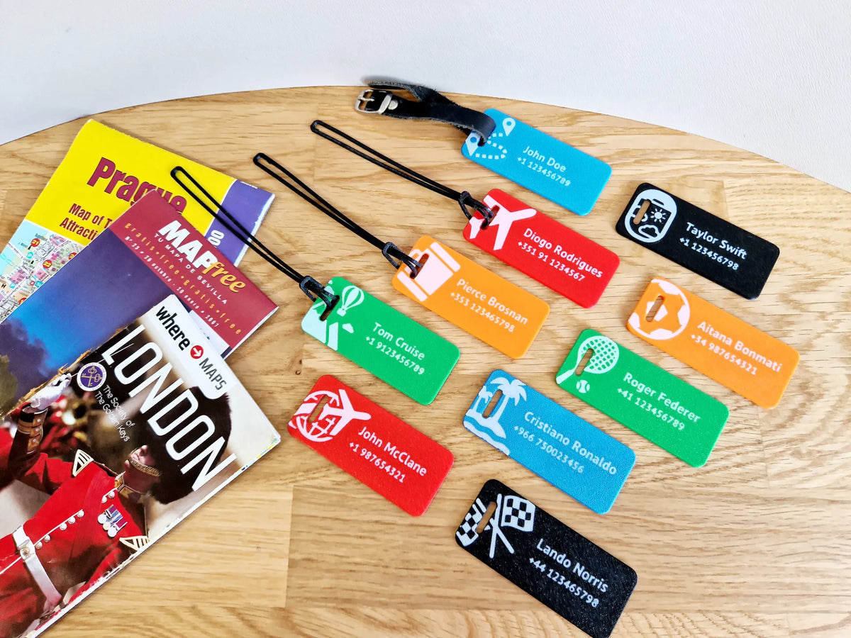 Custom luggage tag with name