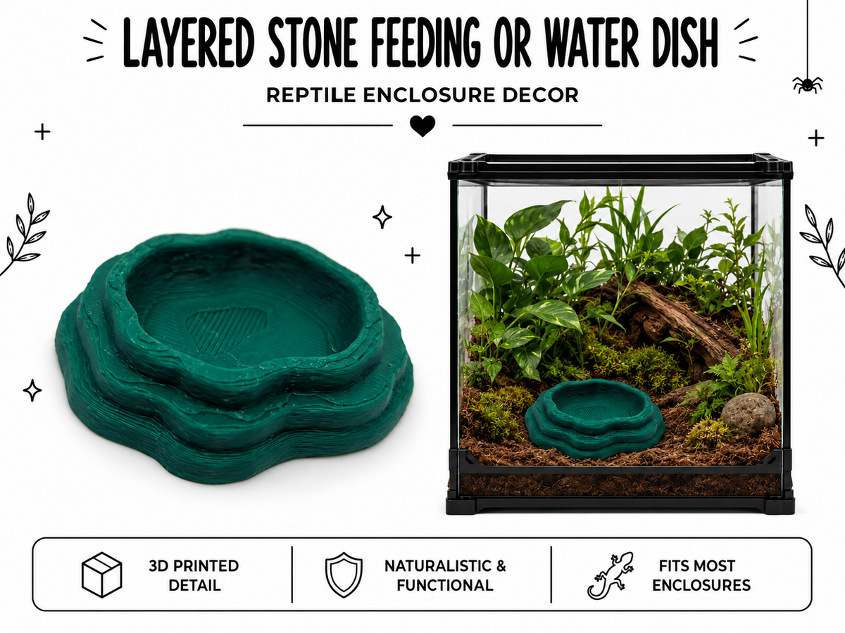 Layered Stone Feeding or Water Dish