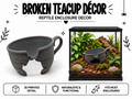 Broken Teacup Enclosure Décor Fantasy Ruins Accent