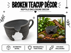 Broken Teacup Enclosure Décor Fantasy Ruins Accent
