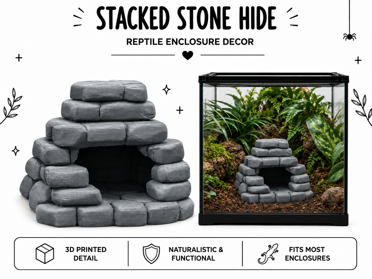 Stacked Stone Hide – Naturalistic Rock Formation