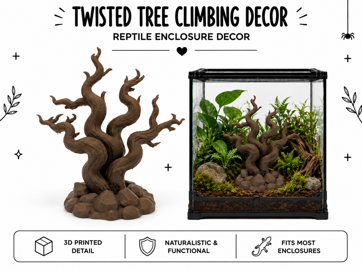 Twisted Tree Climbing Decor – Reptile Enrichment