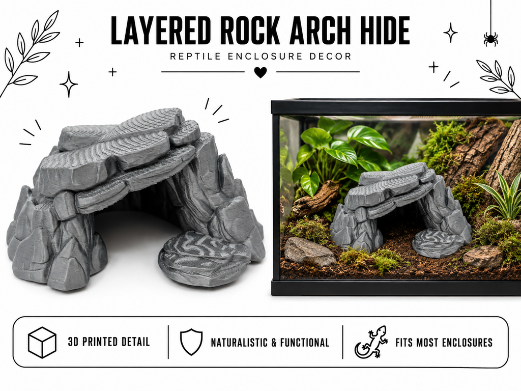 Layered Rock Arch Hide – Natural Stone Tunnel