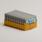 Stacked Super Nintendo game organizers
