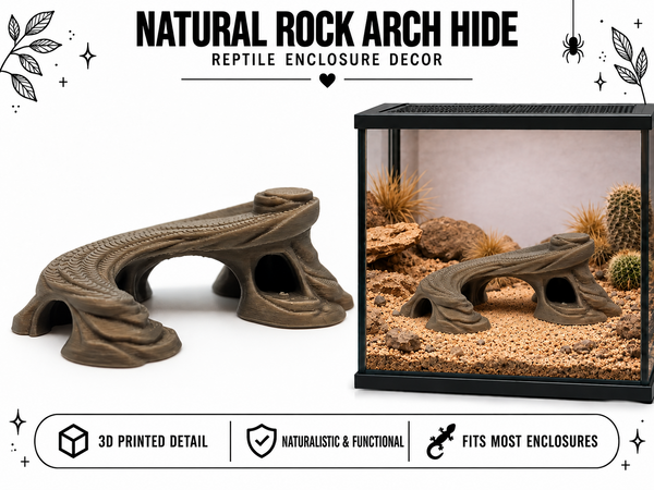 Natural Rock Arch Hide & Feeding Ledge Decor