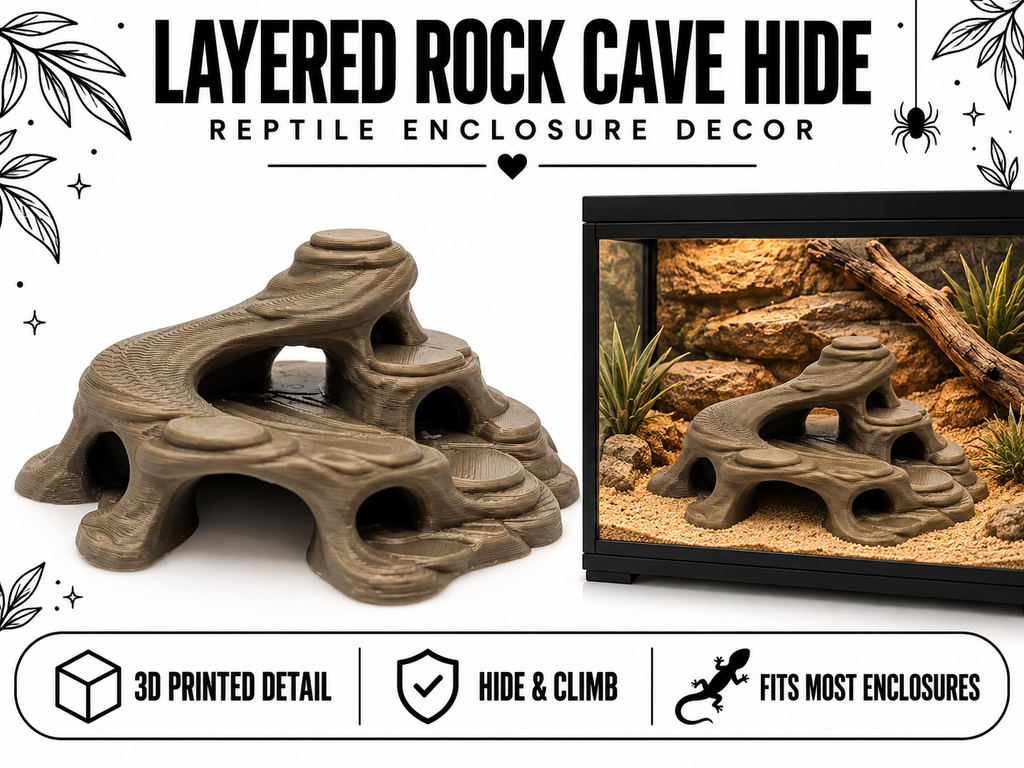 Layered Rock Cave Hide – Multi-Chamber
