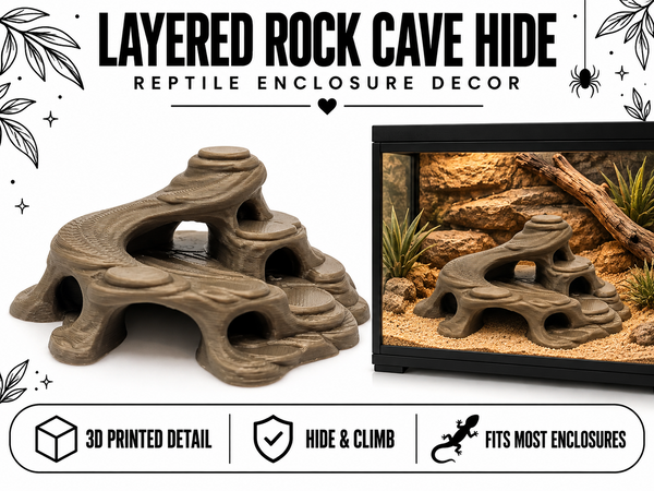 Layered Rock Cave Hide – Multi-Chamber
