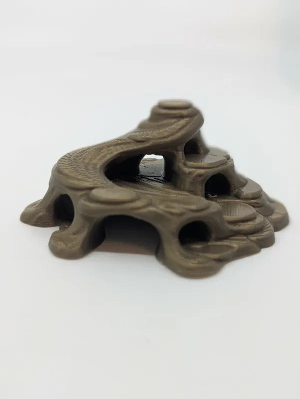 Layered Rock Cave Hide - Multi-Chamber - Reptile Terrarium Decor