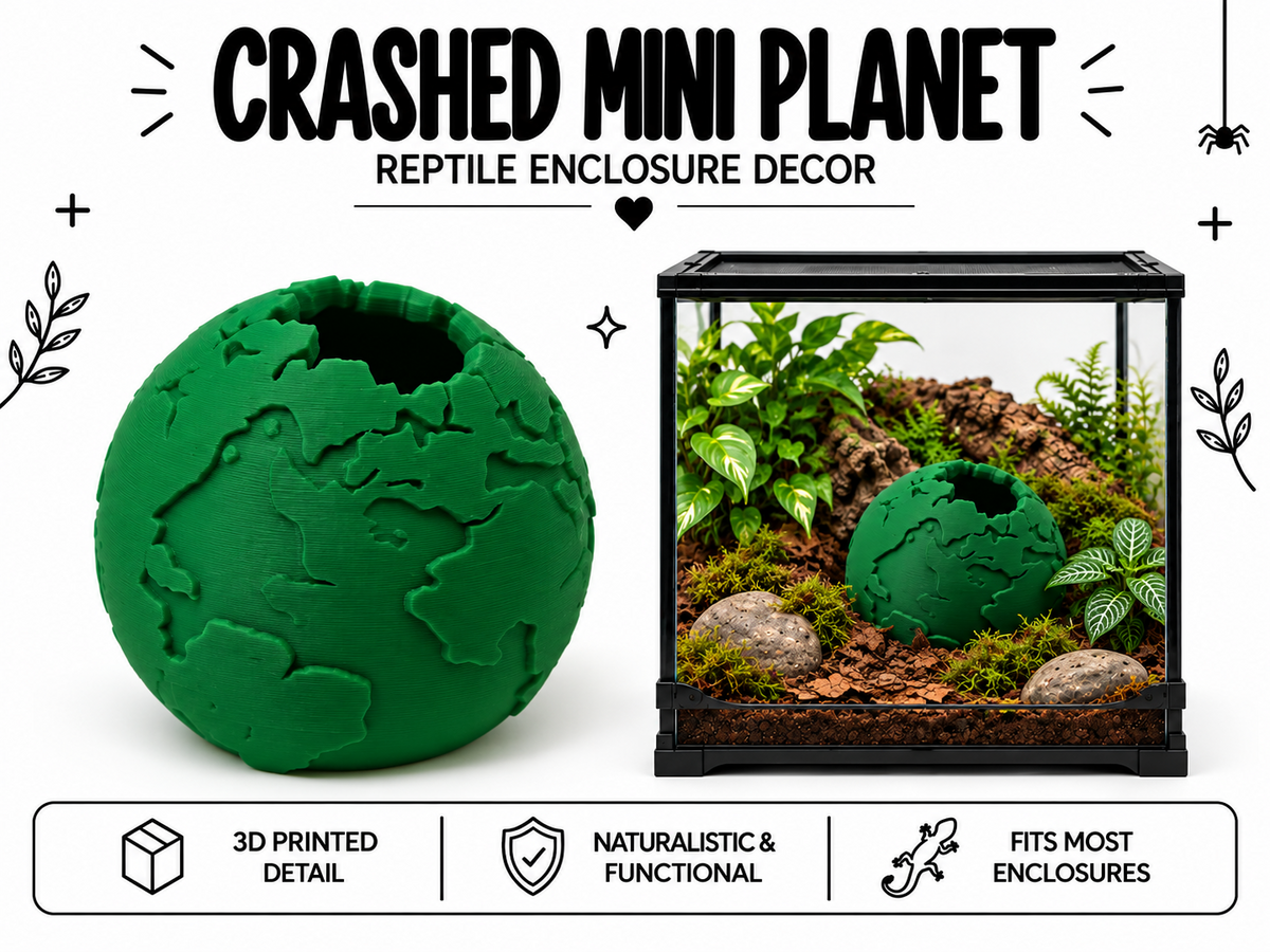 Crashed Mini Planet Enclosure Décor