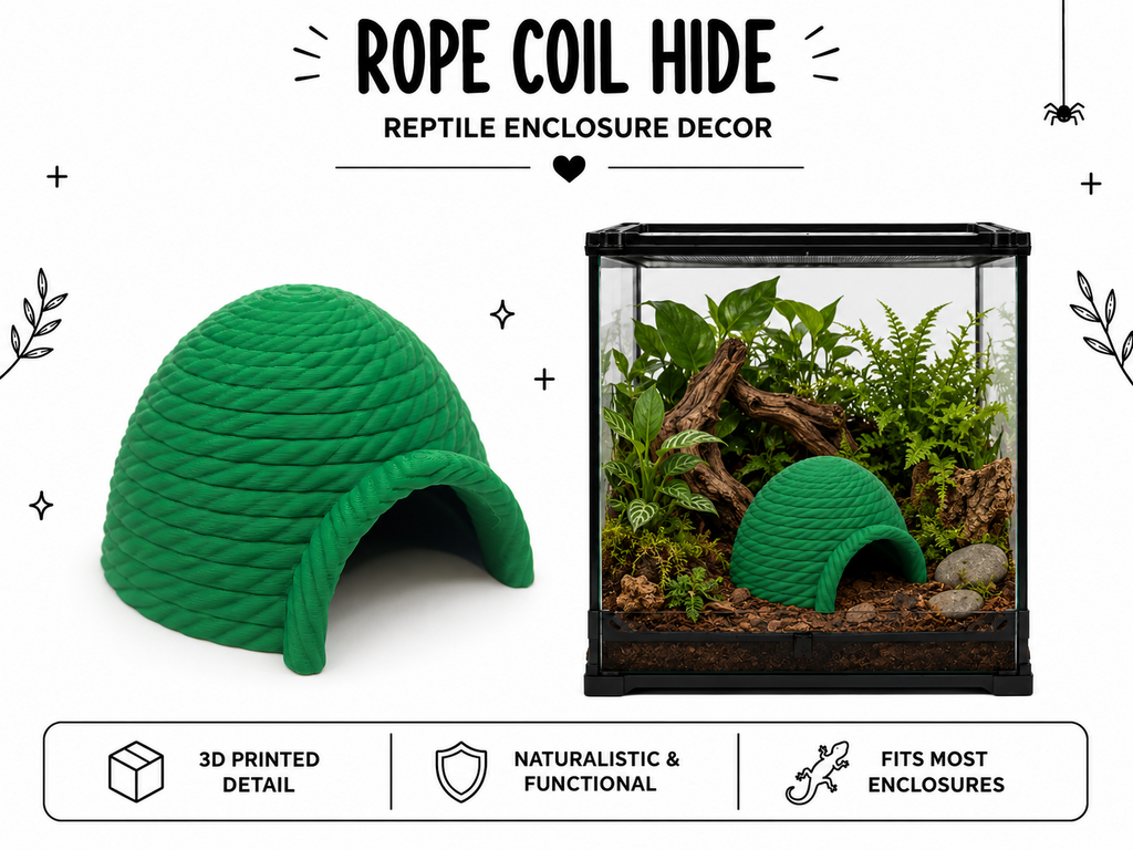 Rope Coil Hide – Reptile & Invertebrate Enclosure