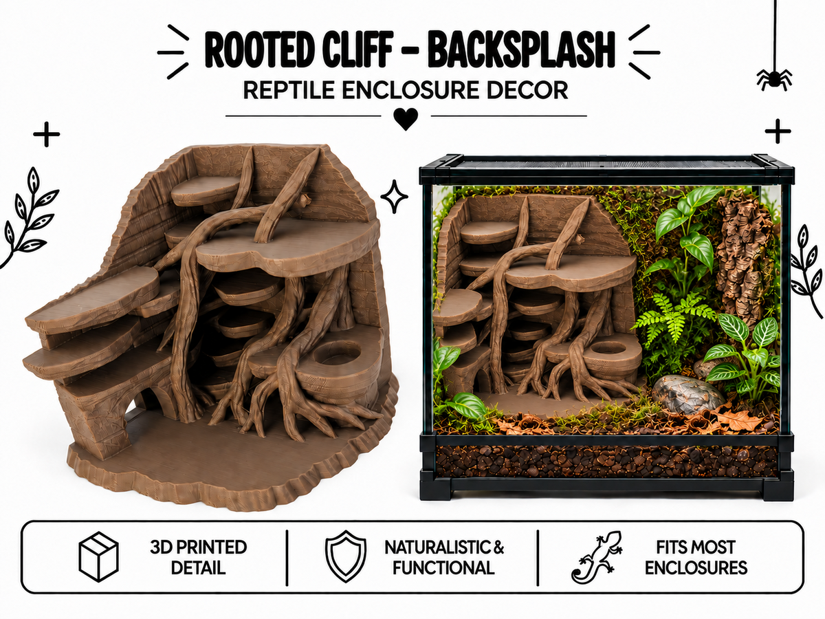Rooted Cliff – Backsplash, Terrarium Background