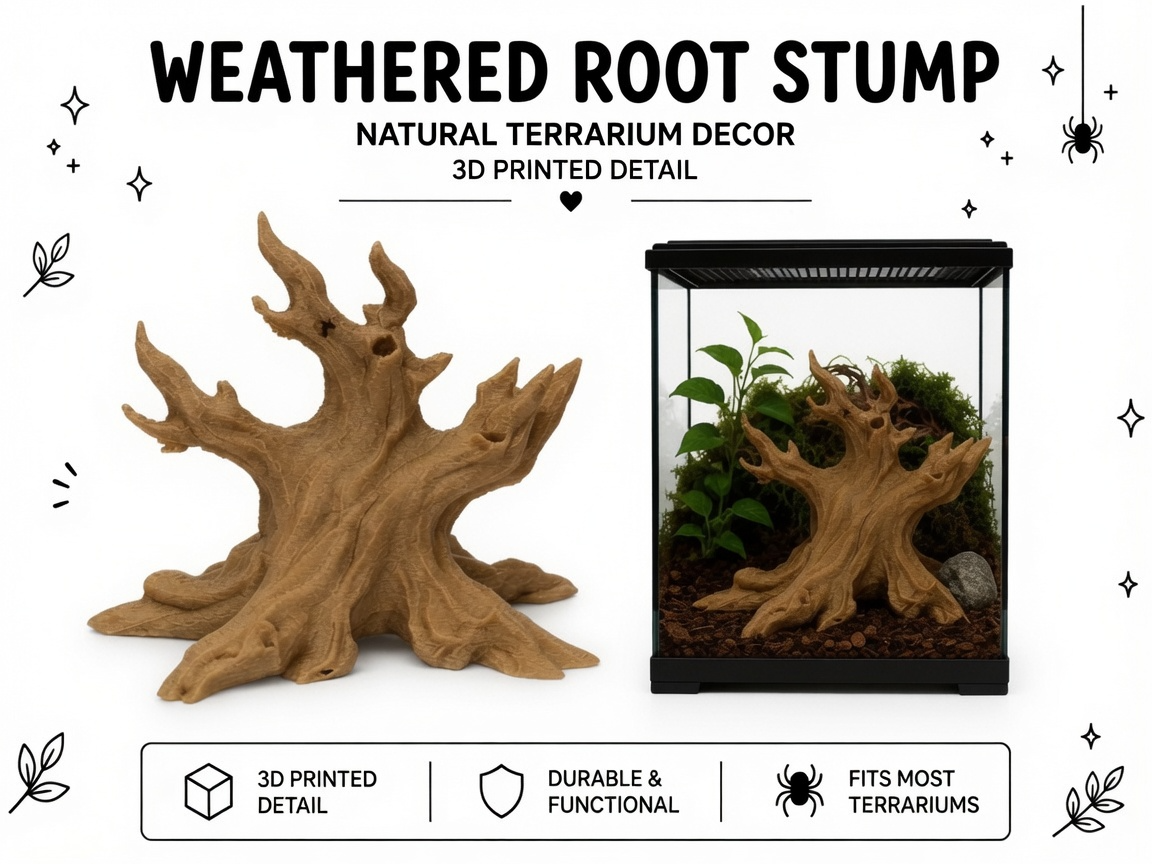 Weathered Root Stump Climber – Natural Accent