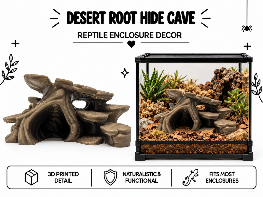 Desert Root Hide Cave | Critter Enclosure Decor
