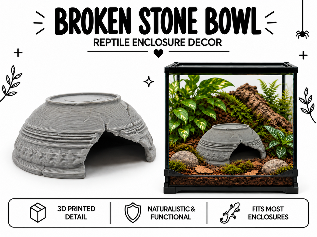 Broken Stone Bowl Hide / Dual-Purpose Décor