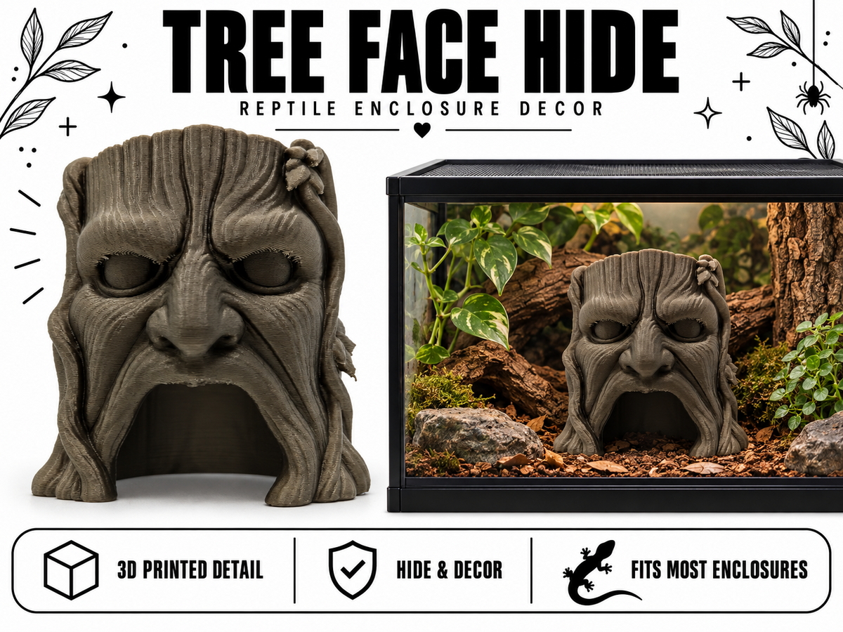 Tree Face Hide for Terrariums & Enclosures