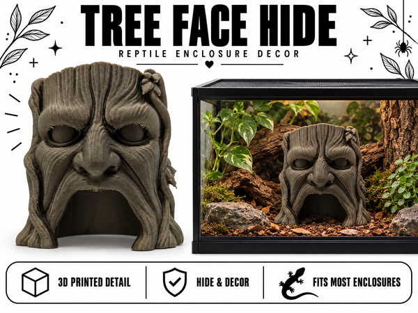Tree Face Hide for Terrariums & Enclosures