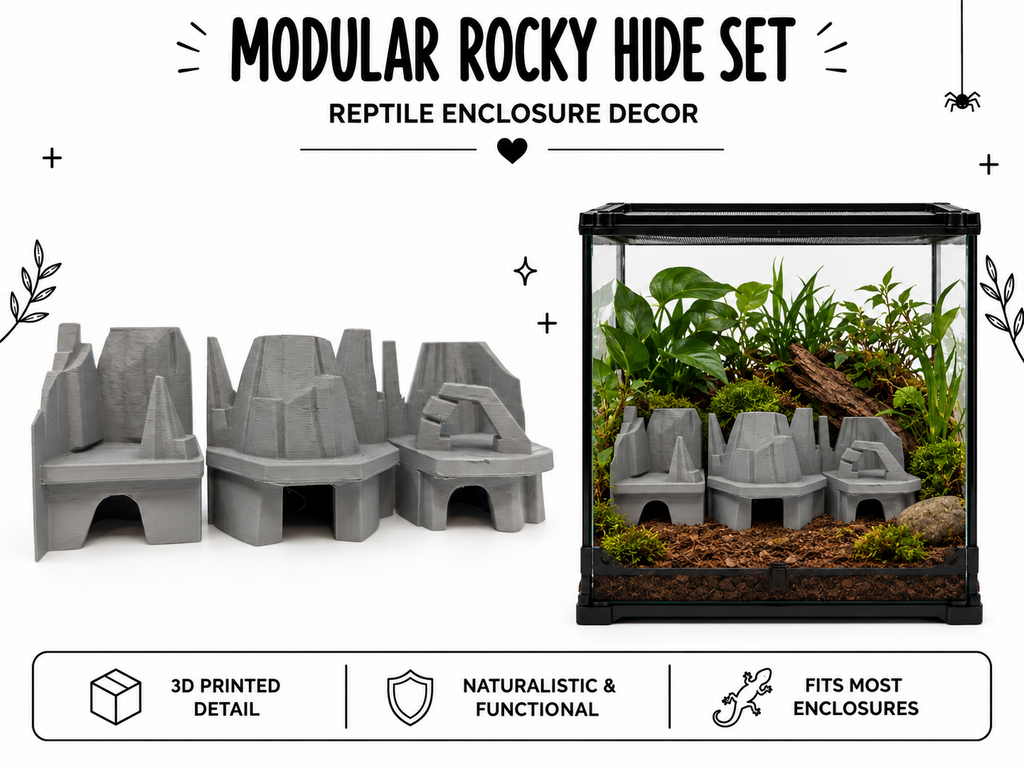 Modular Rocky Hide Set –Fantasy & Desert Enclosure