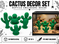 Cactus Decor Set | Desert Critter Enclosure