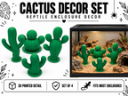 Cactus Decor Set | Desert Critter Enclosure