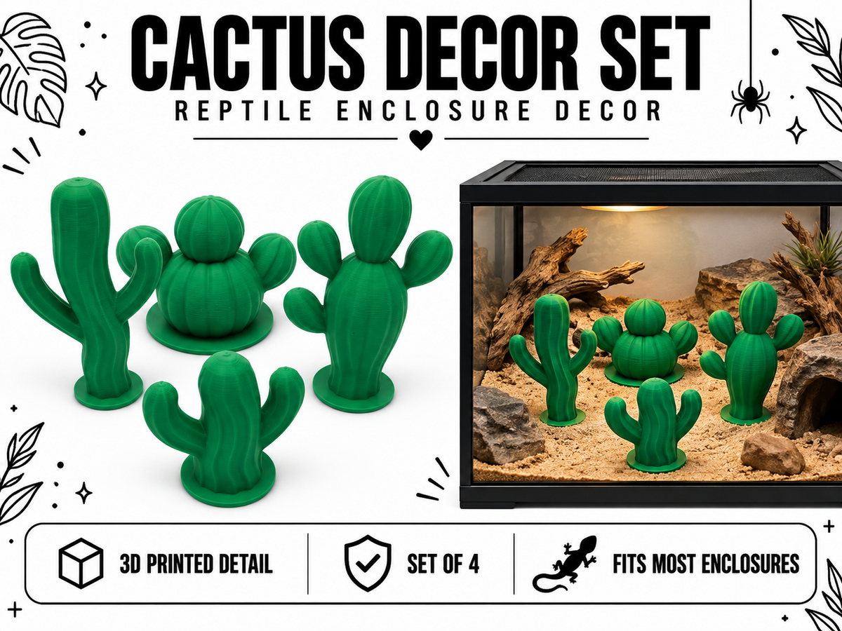 Cactus Decor Set | Desert Critter Enclosure