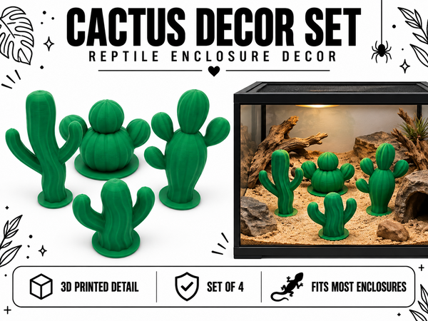 Cactus Decor Set | Desert Critter Enclosure