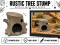 Rustic Tree Stump Hide for Terrariums