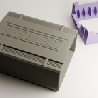 SNES cartridge holder and stackable case