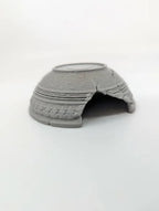 Broken Stone Bowl Hide / Dual-Purpose Décor - Reptile Decor