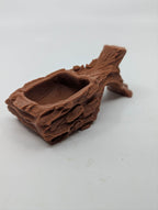 Realistic Log Water & Food Dish - Reptile Terrarium Decor