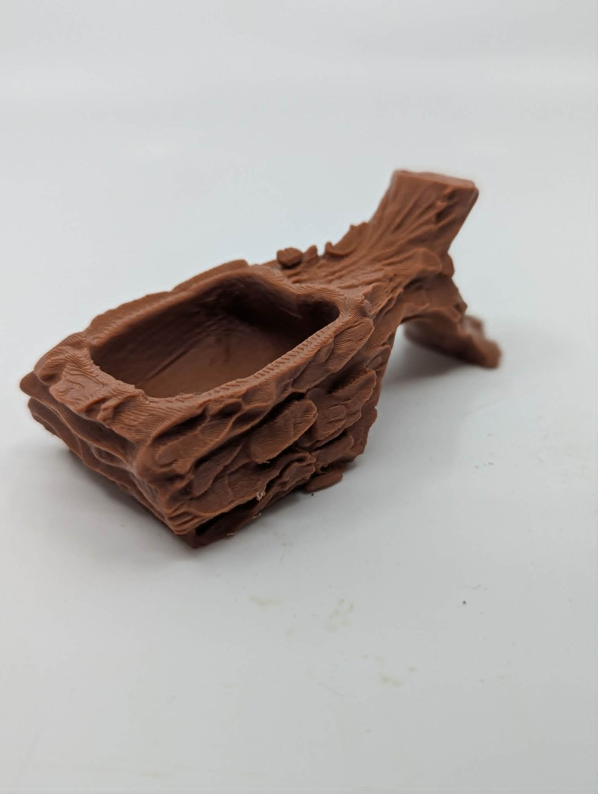 Realistic Log Water & Food Dish - Reptile Terrarium Decor