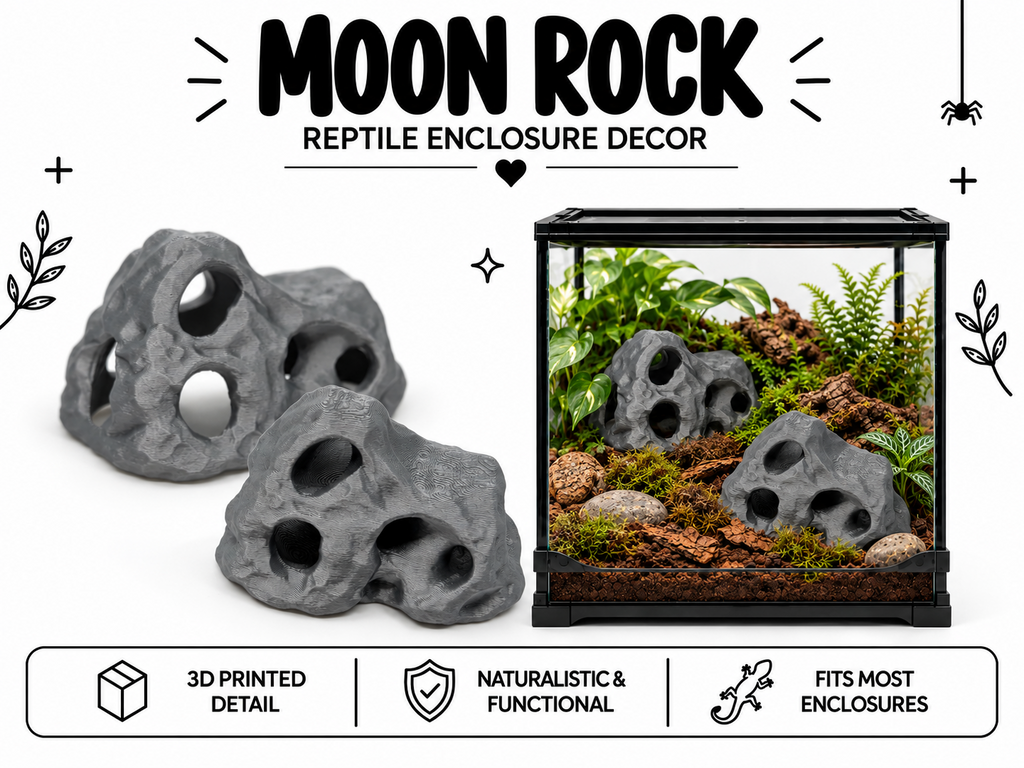 Moon Rock–Inspired Enclosure or aquarium Decor