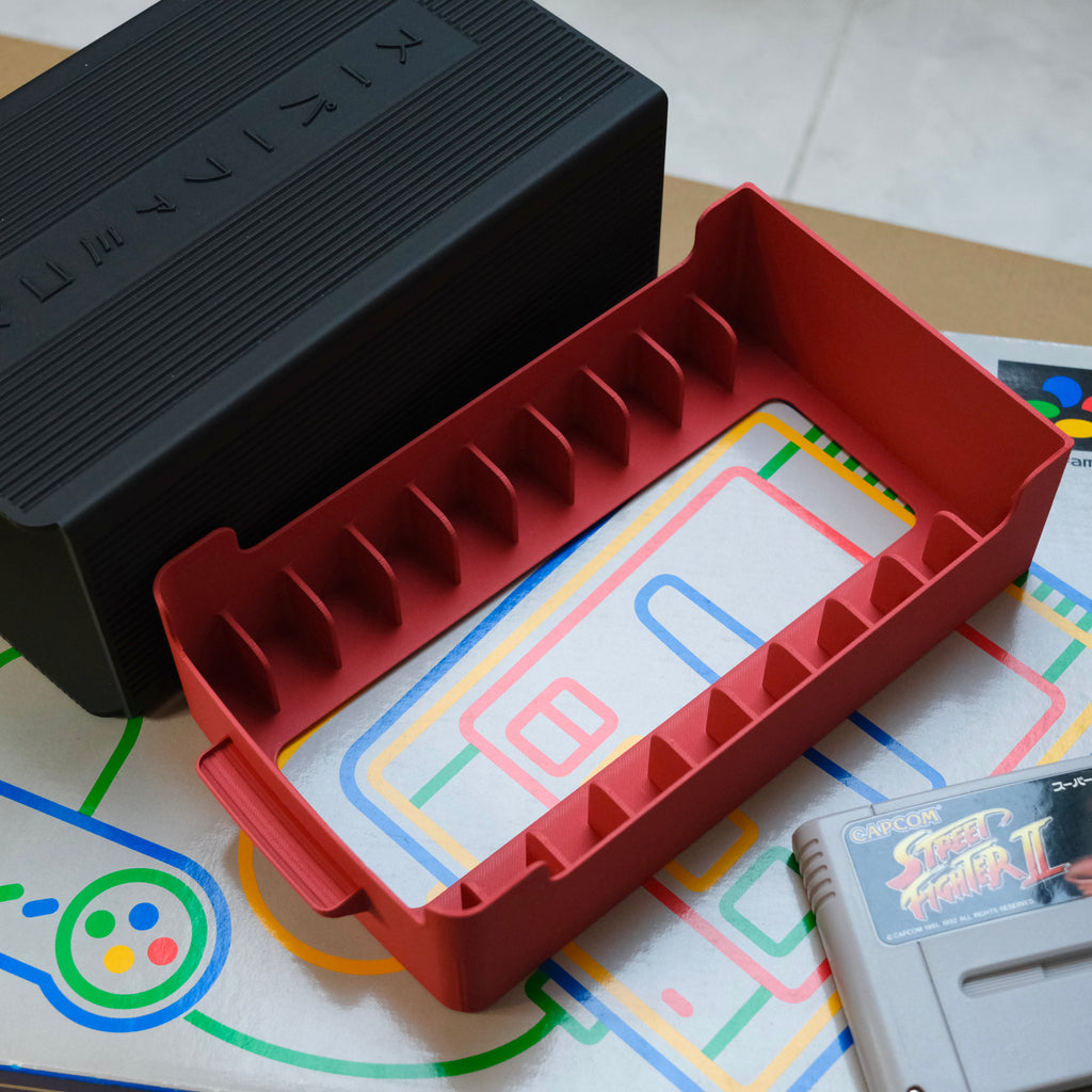 SNES cartridge holder side view