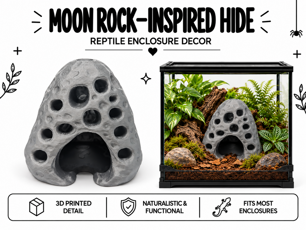 Moon Rock–Inspired Hide Enclosure or fish Shelter
