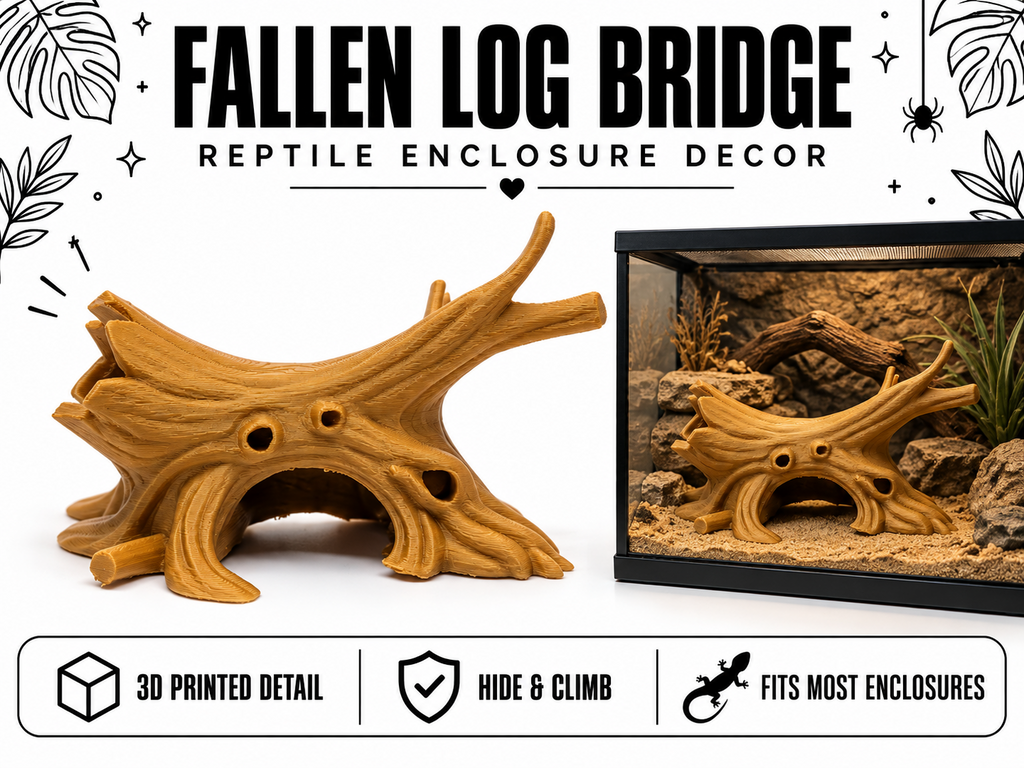 Fallen Log Bridge – Natural Basking & Climbing