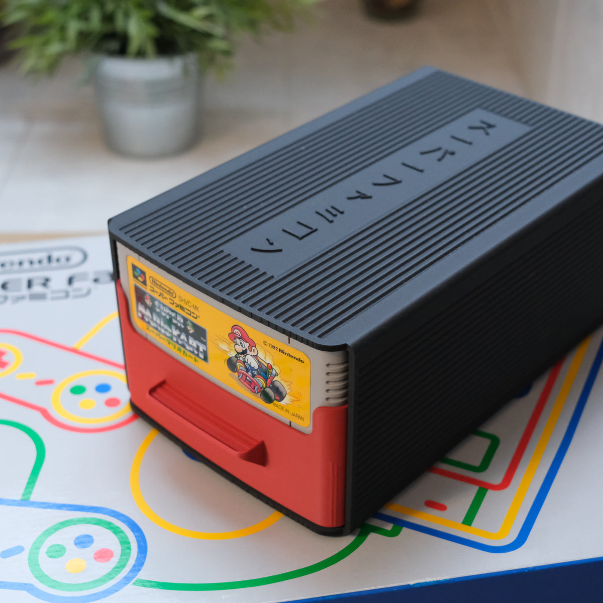 Super Famicom organizer with Japanese-inspired design