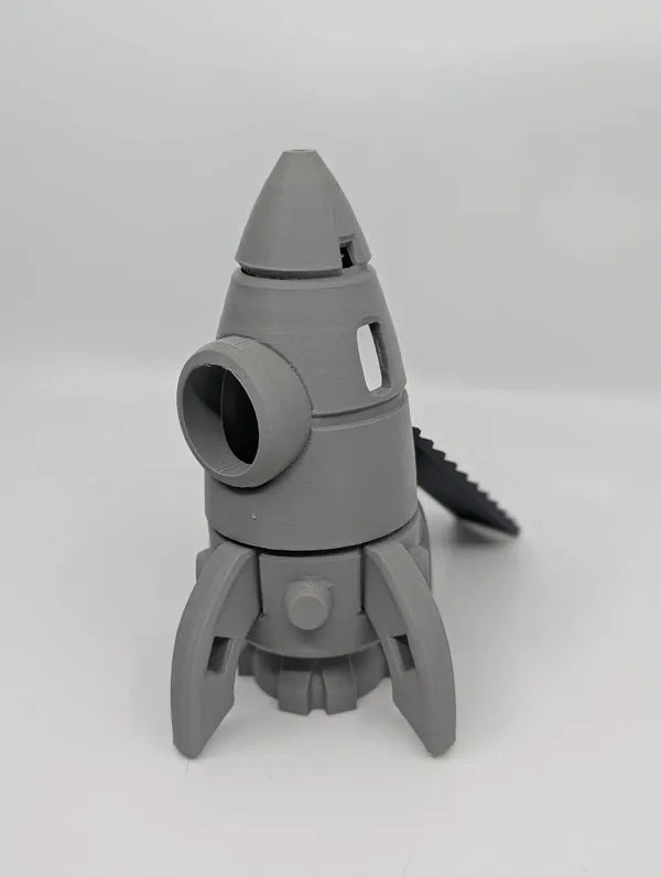 Space Capsule Rocket Hide & Climbing Decor - Reptile Terrarium Decor