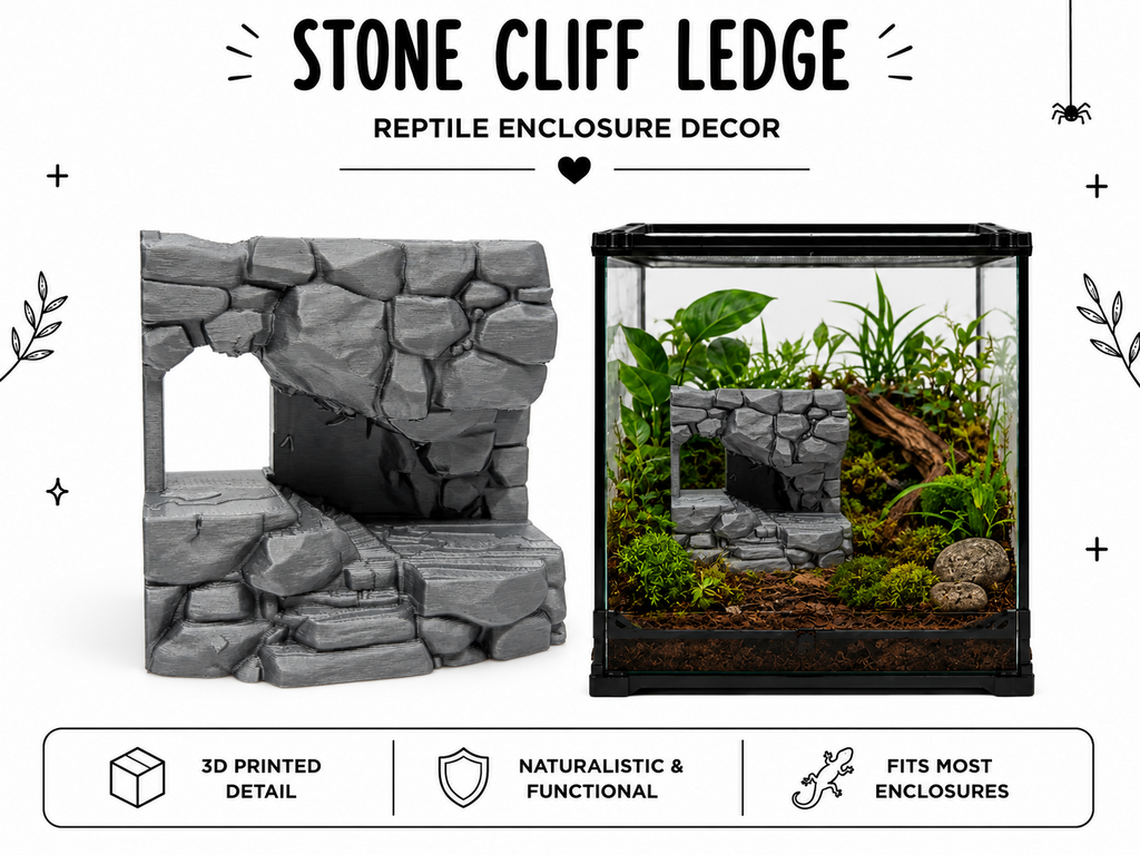 Stone Cliff Ledge Reptile Hide – Rock Wall
