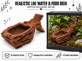 Realistic Log Water & Food Dish