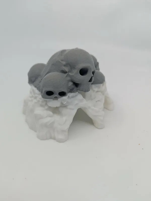 Skull Pile Hide Cave - Critter Enclosure Decor - Reptile Hide