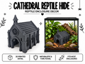 Cathedral reptile hide for terrarium, 3D printed