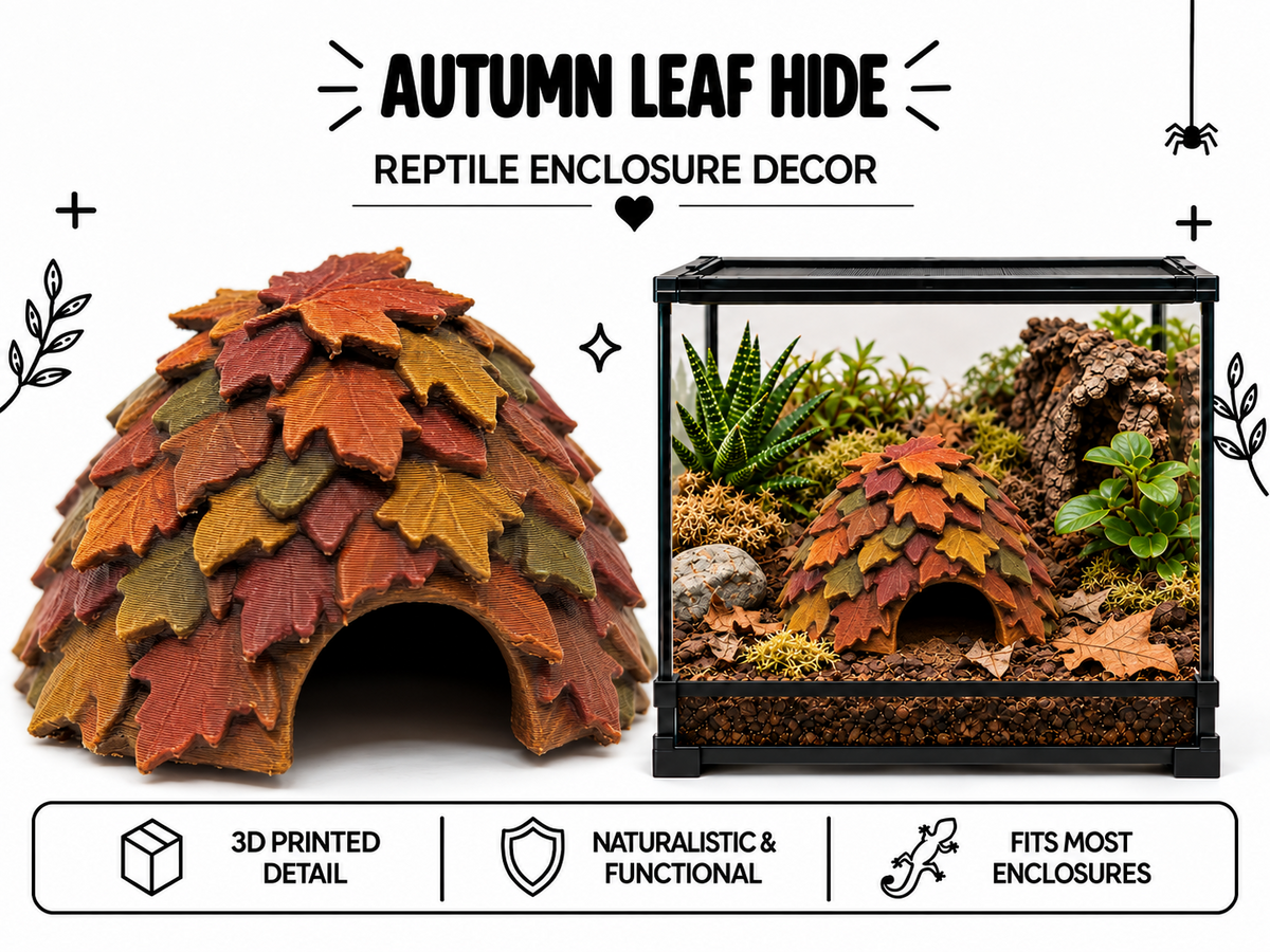 Autumn Leaf Hide – Forest Floor Reptile Decor