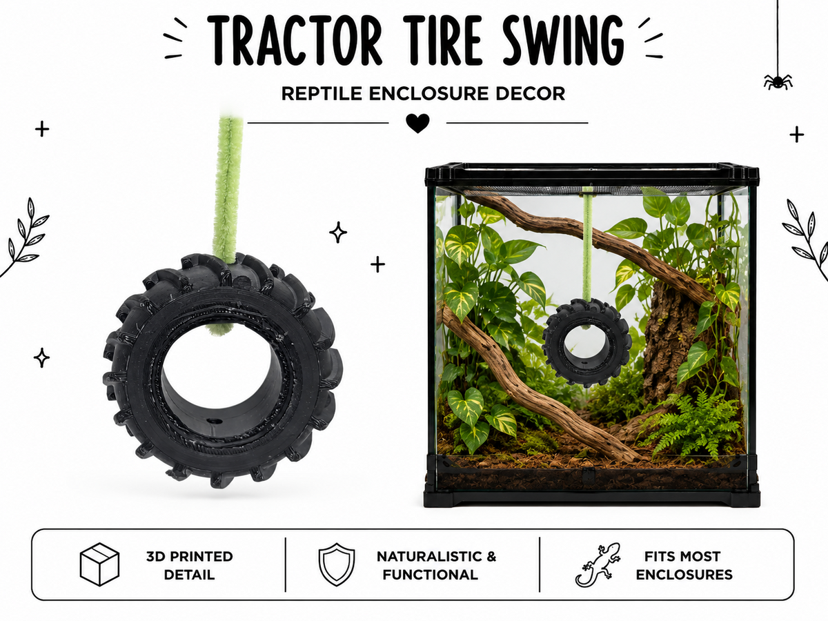 Tractor Tire Swing — Enclosure Enrichment Toy