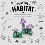 Woodland Mushroom Terrain Set - Forest Floor Decor - Terrarium Decor