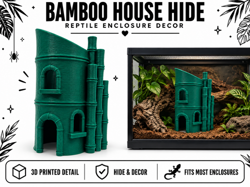 Bamboo House Hide | Aquarium, Terrarium