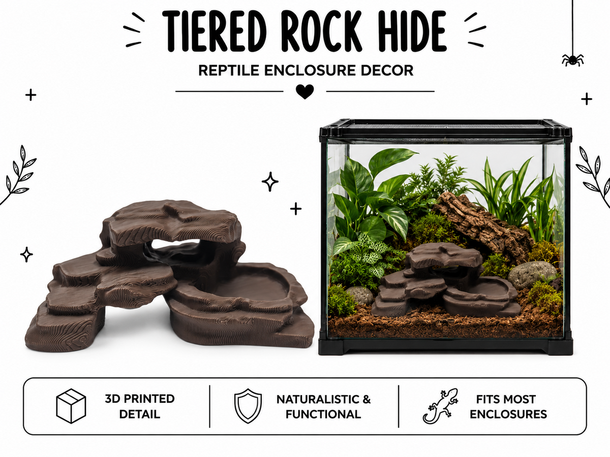 Tiered Rock Hide & Climbing Ledge – Reptile