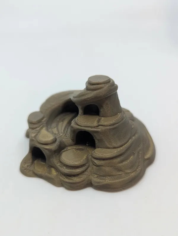 Layered Rock Cave Hide - Multi-Chamber - Reptile Terrarium Decor